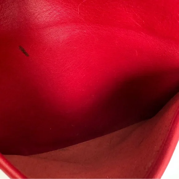 Rare Coach Vintage Red Leather Flap Bag Messenger Y2K Shoulder Bag Crossbody - Picture 16 of 17